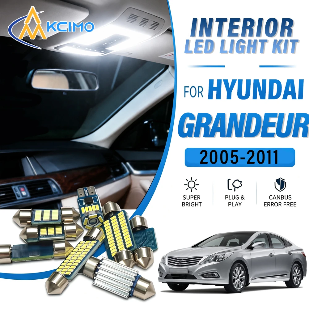 For Hyundai Grandeur Azera TG 2005-2011 Canbus Compatible Auto Interior LED Lamps, Car Indoor Light Bulbs, OEM Replacement
