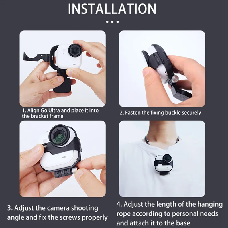 ขายึดกล้องแบบแม่เหล็ก AA84 แบบปลดเร็ว สำหรับแขวนคอ ใช้กับ DJI GO Ultra