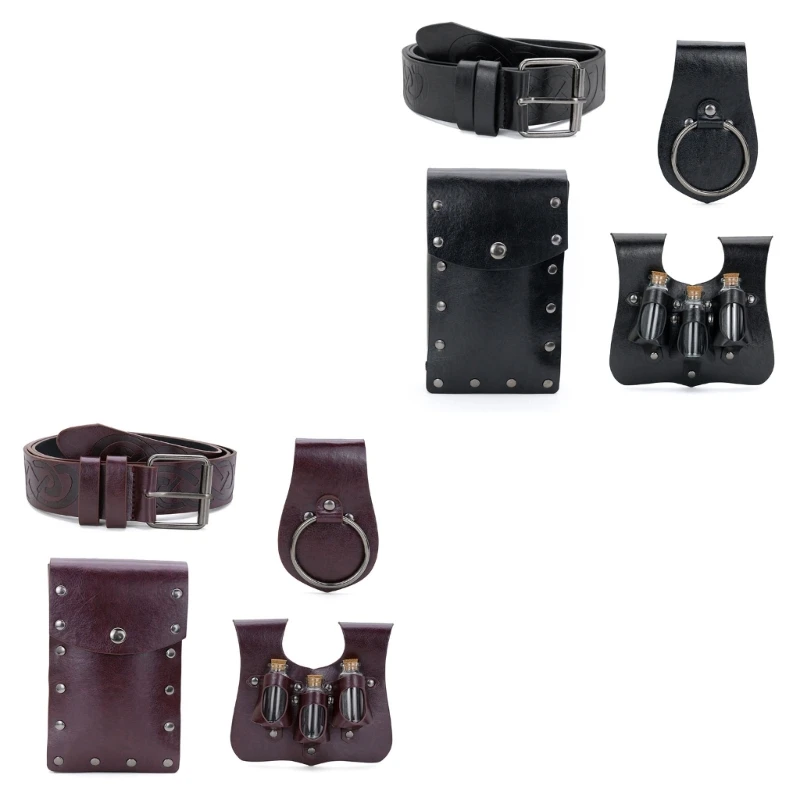 HX6F Fantasy Cosplay Waist Pack Designed Like Ancient Alchemist Equipment For Event