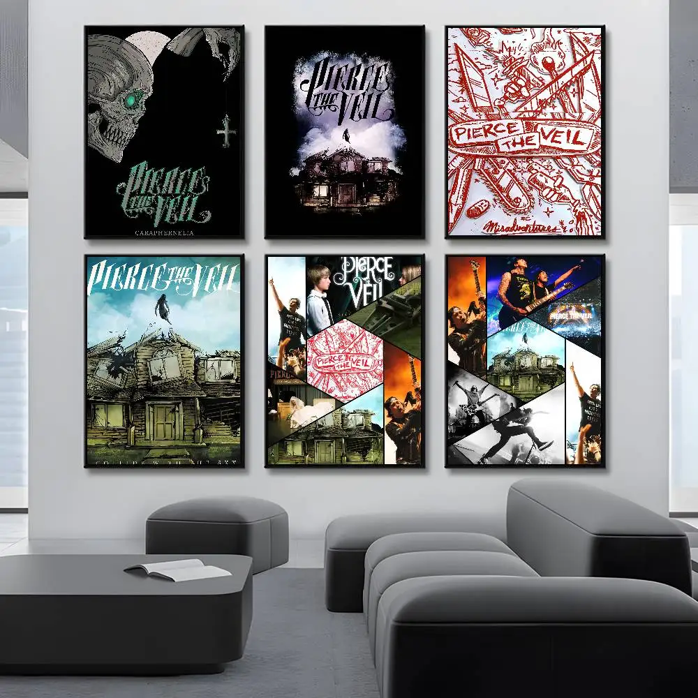 Band P-Pierce The V-Veil Poster Waterproof Vintage Movie Posters High Quality Wall Art Print For Room Decor Gift