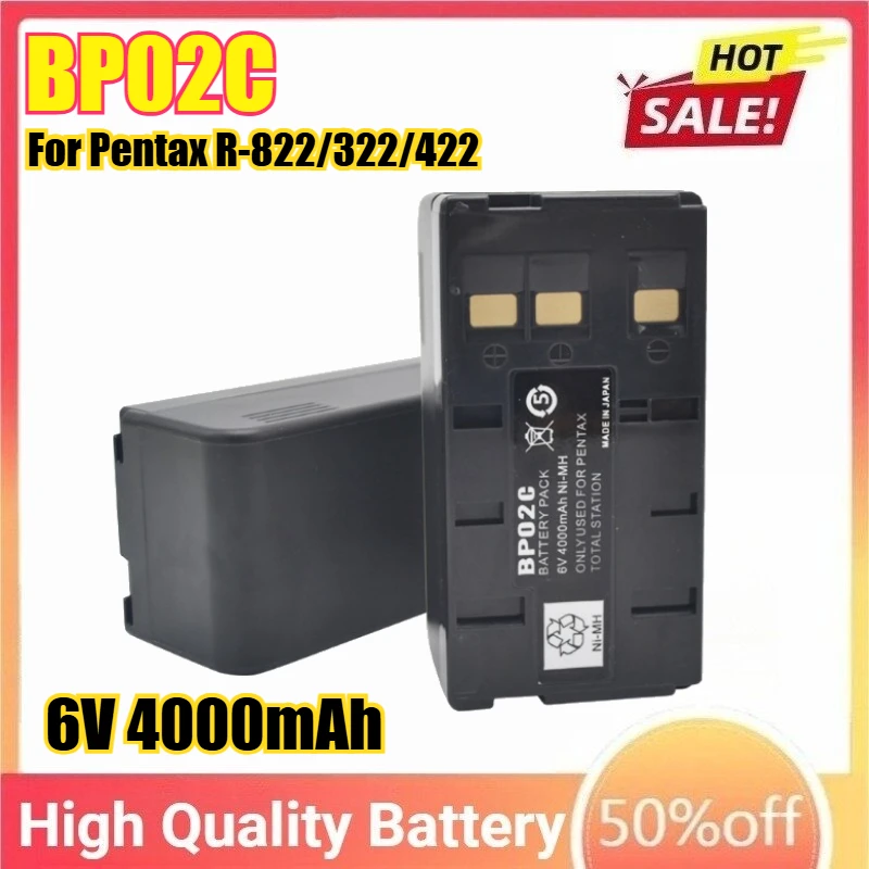 

6V 4000mAh BP02C Battery for Pentax R-822/322/422 Total Station Surveying Instrument NI-MH Battery