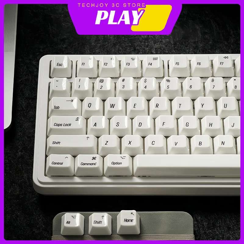 XVX Ceramic Keycaps Cherry Profile 120-Key Keycap Full Set Ceramic Material for Cherry MX Mechanical Keyboard Key Caps Gifts