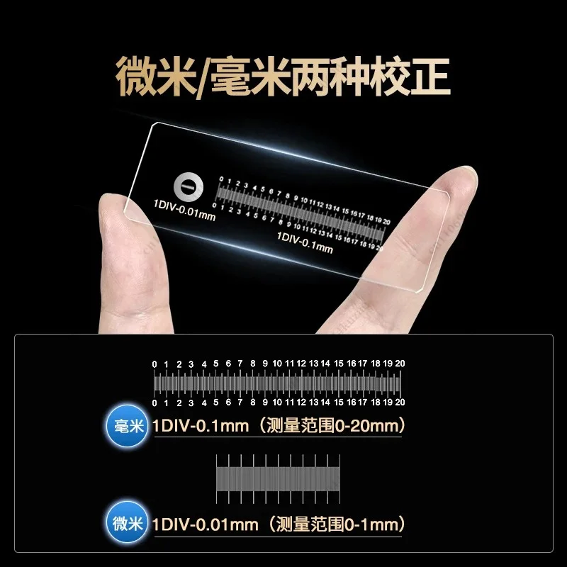 Optical Measuring Calibration Ruler Professional Microscope Calibration Scale Measuring Tool