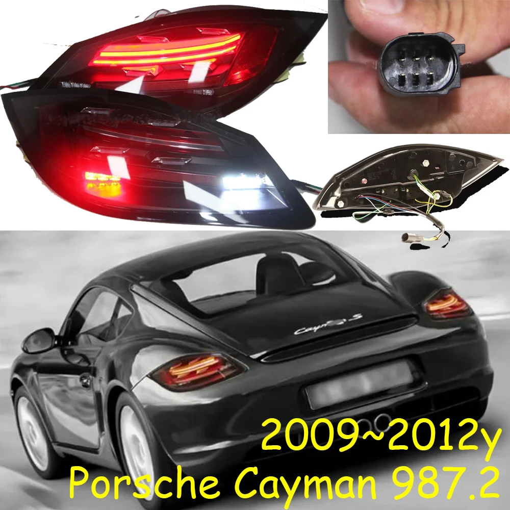 

1set 2009~2012y car bumper tail light for Porsche Cayman taillight 987.2car accessories LED DRL Taillamp for Cayman fog light