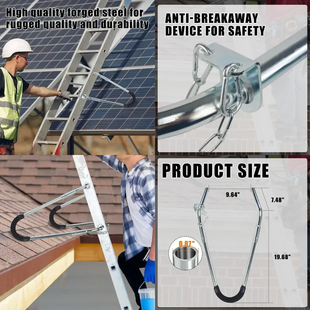 

Ladder Stabilizer Standoff Brackets with Foam Elbows Ladder Accessories,Extension Ladder Stabilizer for Roof,Ladder Standoff (1