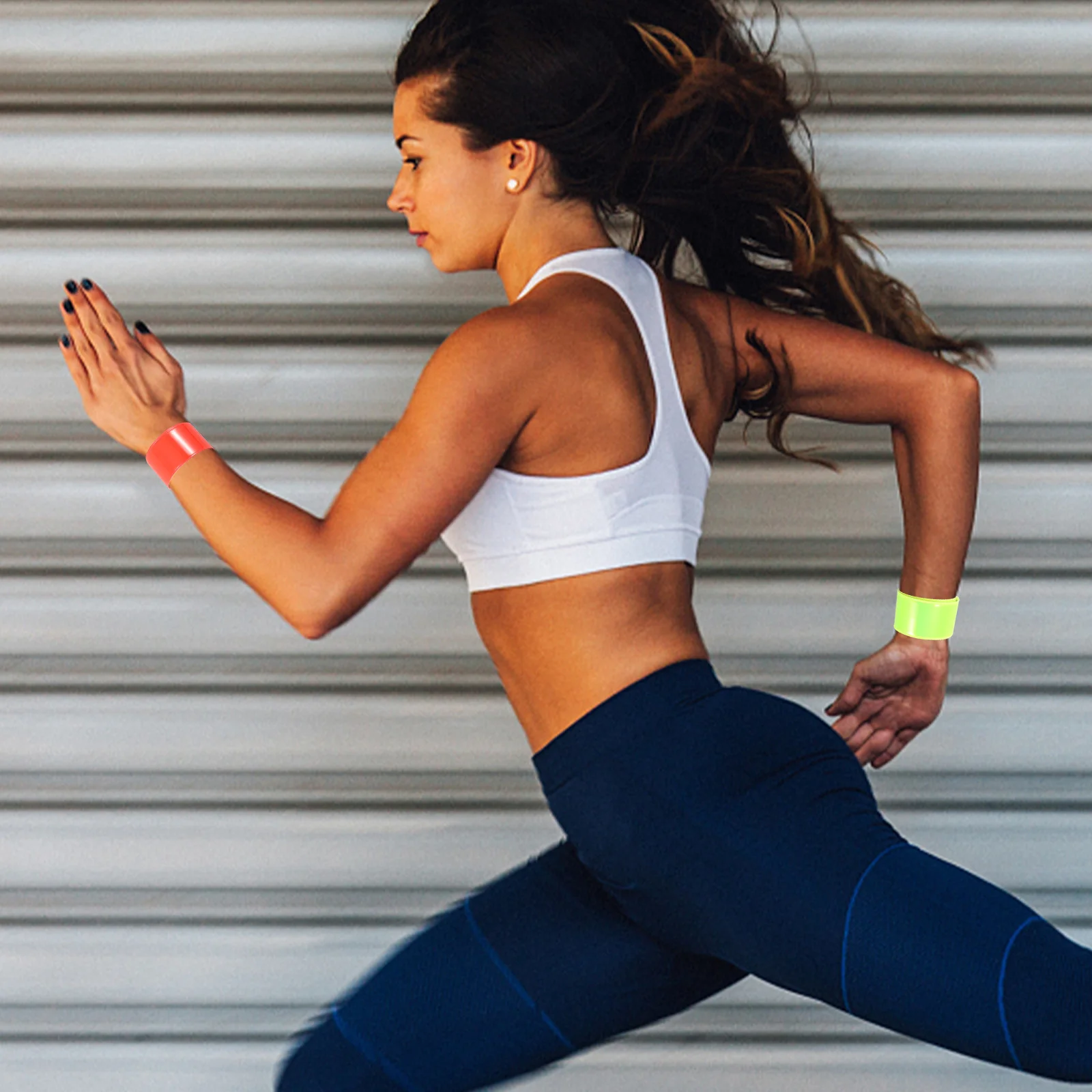 

12Pcs Reflective Snap Bracelets Safety Bands Slap High Visibility Wrist Ankle Reflectors Night Running Hiking Night Cycling Gear