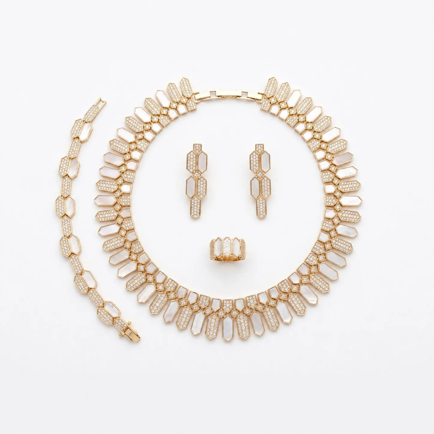 Summer 2026 High-end Women's Zircon Pendant Jewelry Set, Light Luxury Evening Earrings, Necklace, Wedding Accessories