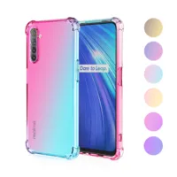 for Realme 3 5 6 Realme 3 5 6 Pro 5i 5s 6i 6s Clear Case Cute Gradient Slim Anti Scratch Flexible TPU Shockproof Cover