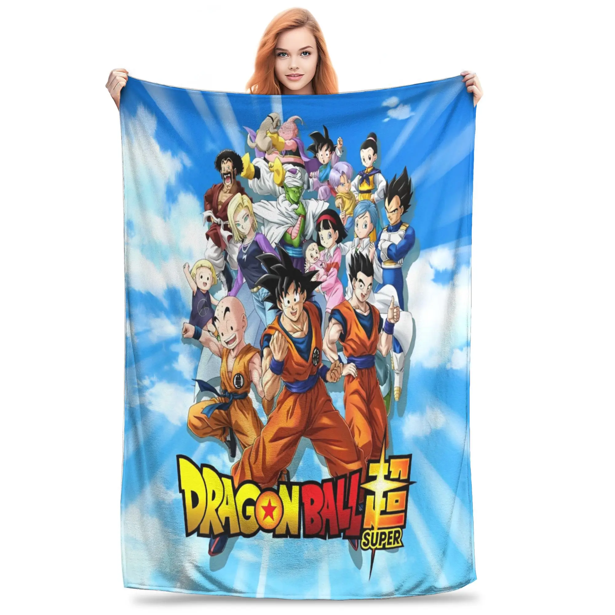 Dragon Ball DragonBall accesorios de anime manta cálida y acogedora mantas mullidas para cama mantas y mantas de varios tamaños
