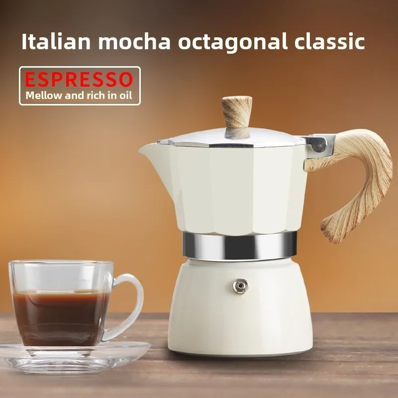 Single Valve Moka Pot for Home Use, Espresso Coffee Maker, Hand Brew Coffee Maker, Espresso Extraction Pot, Moka Coffee Maker