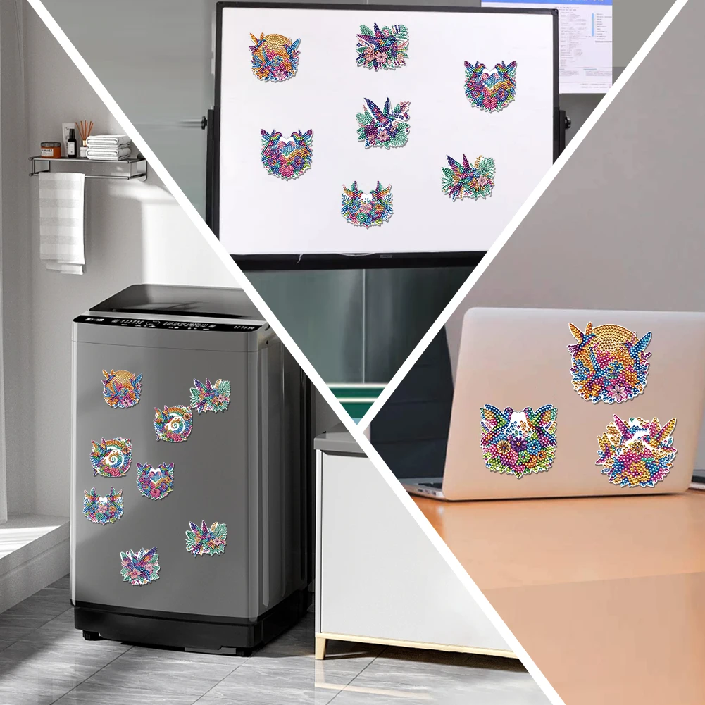 

12Pcs Diamond Art Magnets Fridge Sticker Set for Adults Beginners (CN561 Bird)