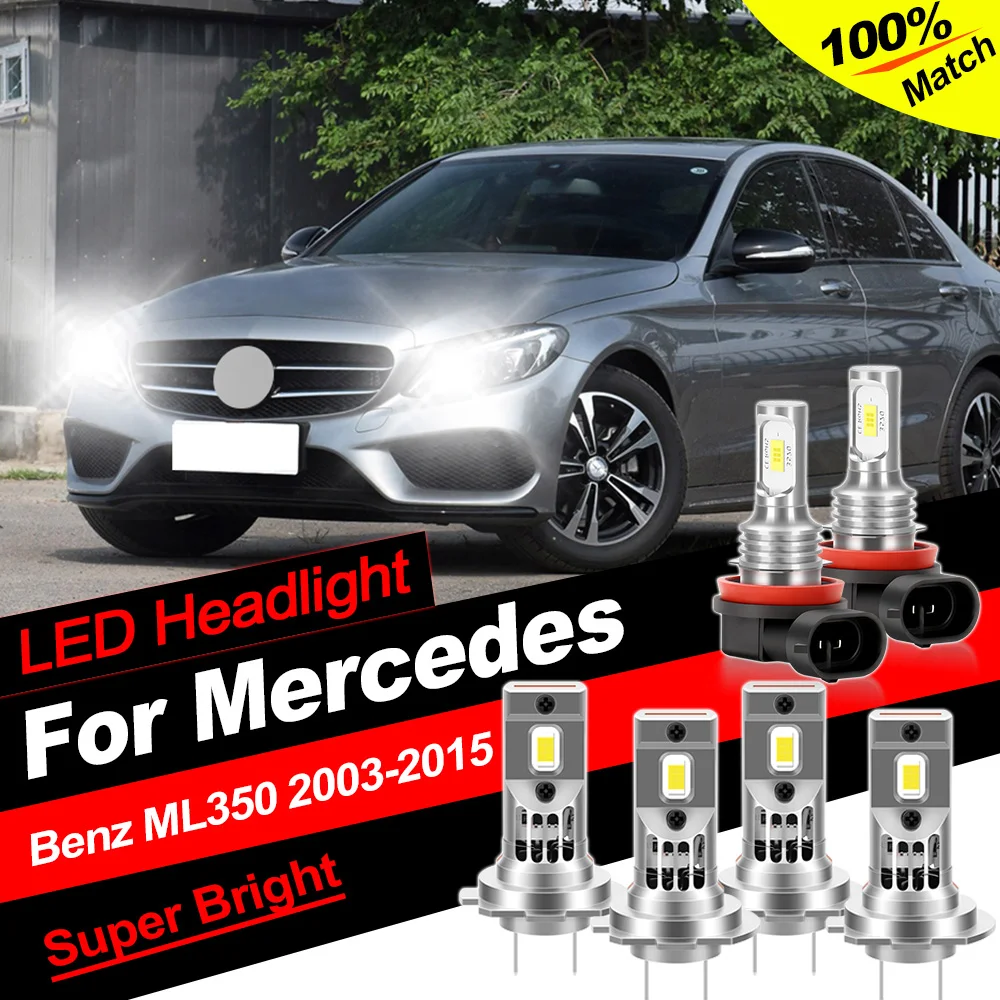 

Car LED Headlight Bulbs Headlamp Ampoules LED Fog Light For Mercedes-Benz ML350 2003-2015 2004 2005 2006 2007 Canbus Accessories