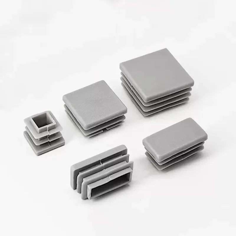 

Grey Plastic Blanking End Caps Tube Pipe Inserts Plug Round Square Furniture chair table feet cap dust cover