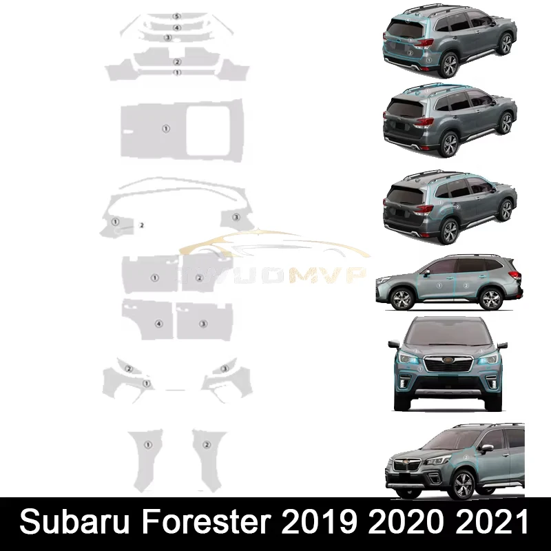 

For Subaru Forester 2019 2020 2021 Headlight Film Paint Protection Film Clear Bra PPF Anti Scratch Pre Cut Covers