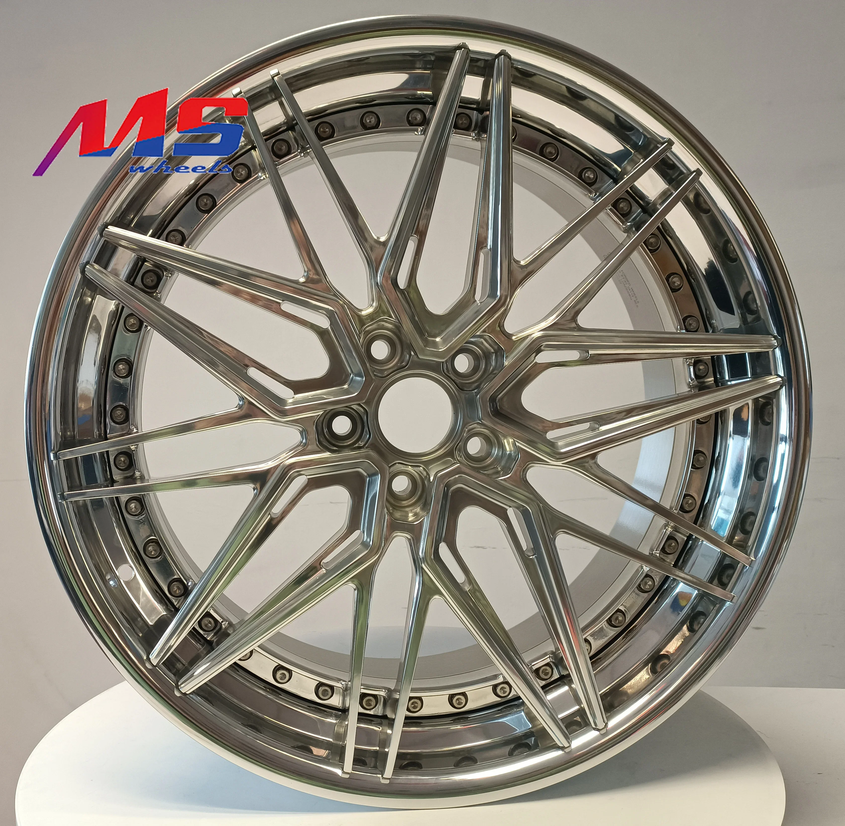 Finishing Polish two pieces forged wheels 16-24inchs forged alloy car rims