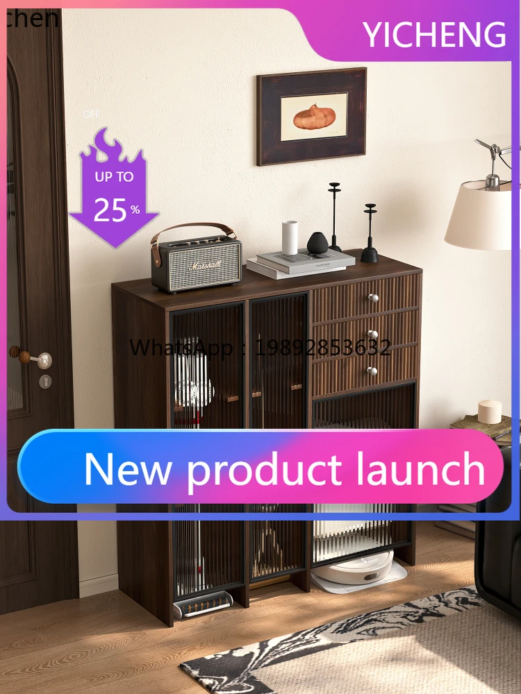 LYY Storage Cabinet Washing Machine Vacuum Cleaner Storage Cabinet Solid Wood Multifunctional Storage