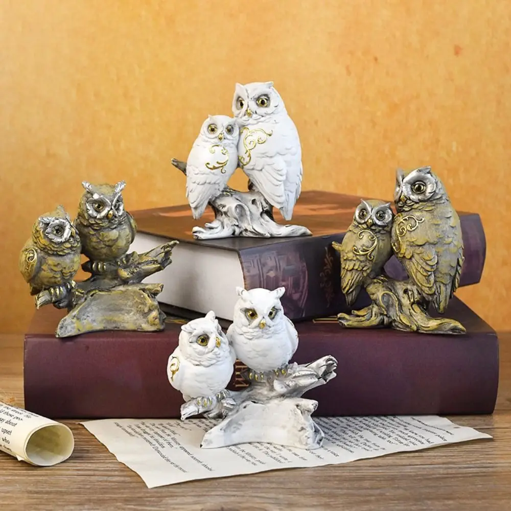 

Micro Landscape Resin Owl Ornament Creative Vivid Animal Statue Cute Waterproof Miniature Figurine Sculpture Flowerpot