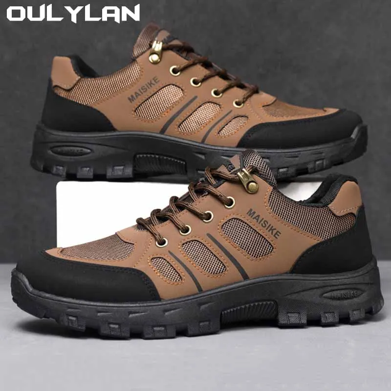 

Oulylan Anti Puncture Wear Resistant Sneakers Summer Steel Toe Labor Shoes Outdoor Men Anti Slip Breathable Safety Boots Male