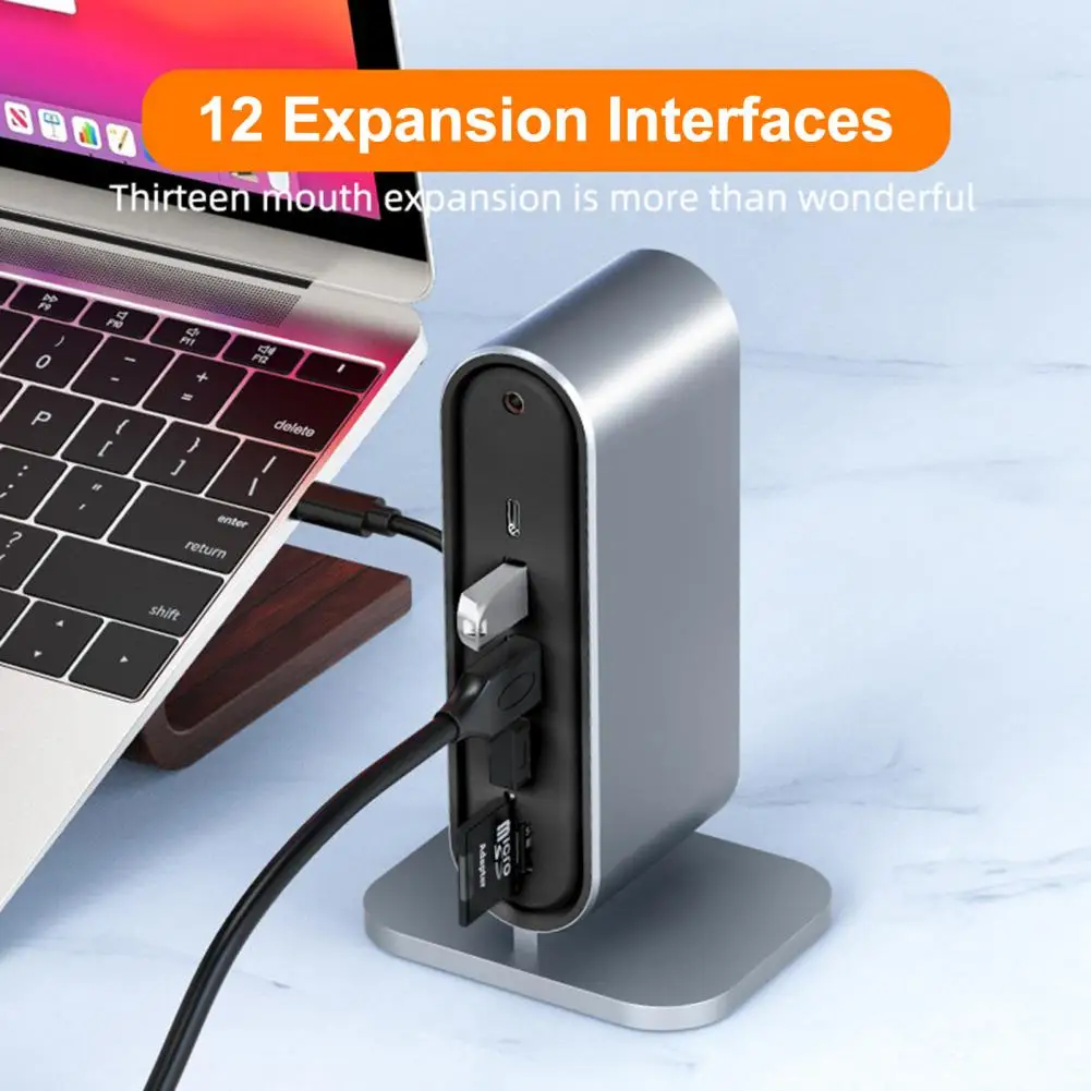 

Multi-port Expansion Portable Type-C to HDMI-compatible VGA USB3.0 PD TF/SD-Card Hub for Laptop