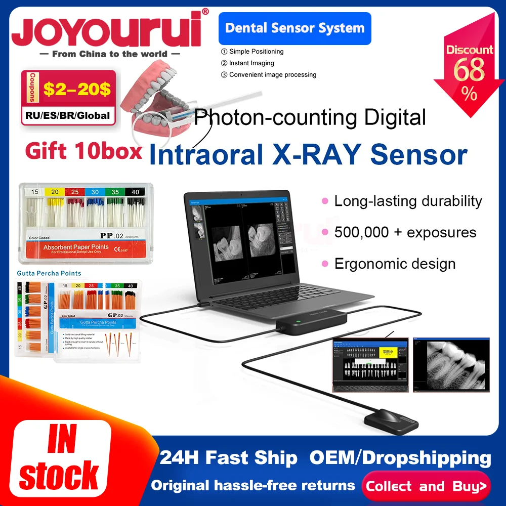 

Dental Sensor X-Ray Radiovisiograph Intraoral Imaging System HD Image Digital Sensor Suitable X-ray Machine Dental Equipment