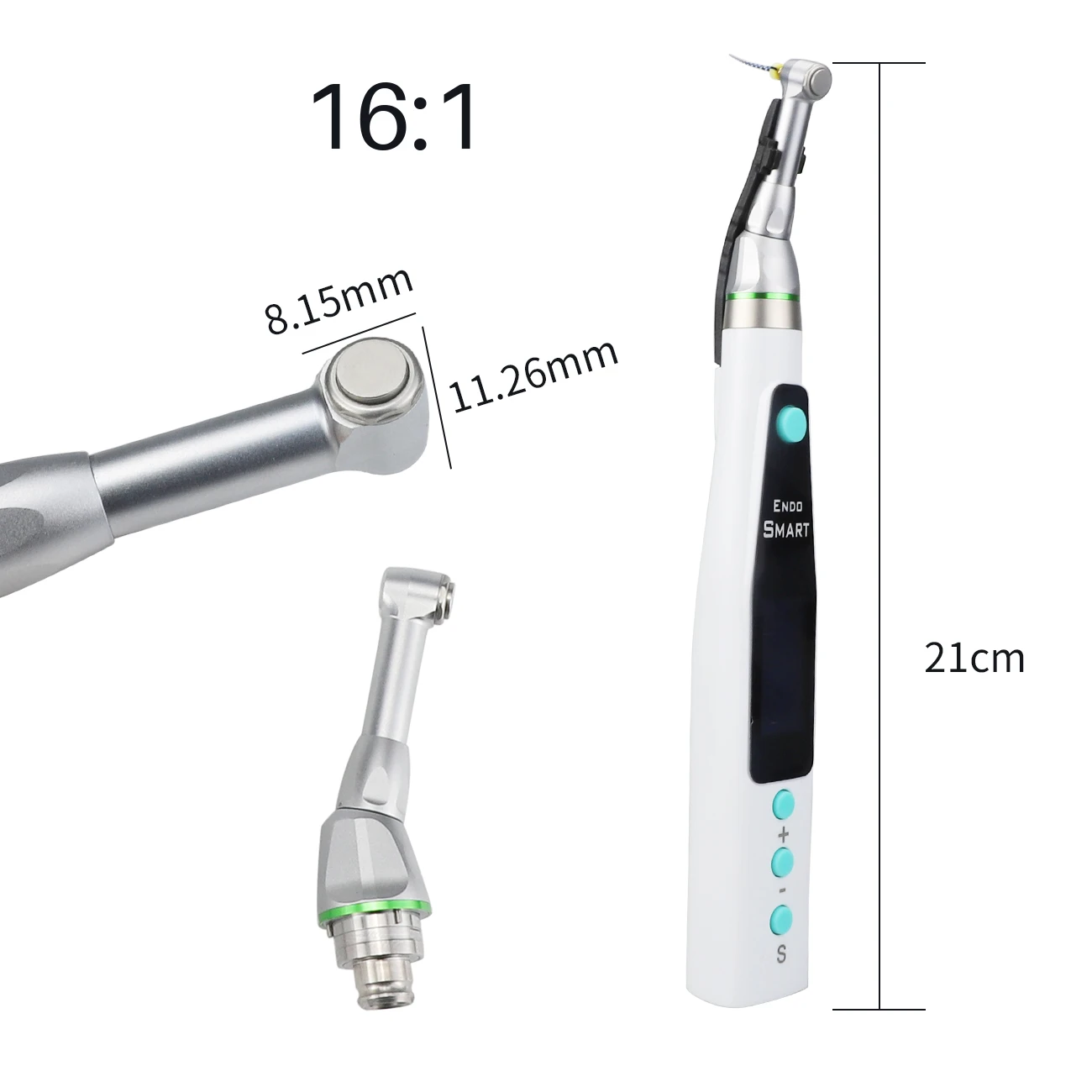 Motor endodoncia inalámbrico Dental, herramienta Dental inteligente con lámpara LED 16:1, tratamiento endodóntico de contraángulo estándar, instrumento de Canal radicular