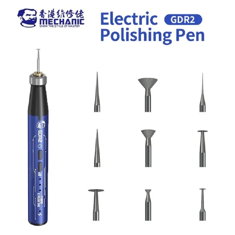 MECHANIC GDR2 Multi-function Electric IC Chip Polish Pen Motherboard PCB CPU Repair Cutting Engraving Polishing Pen Tool