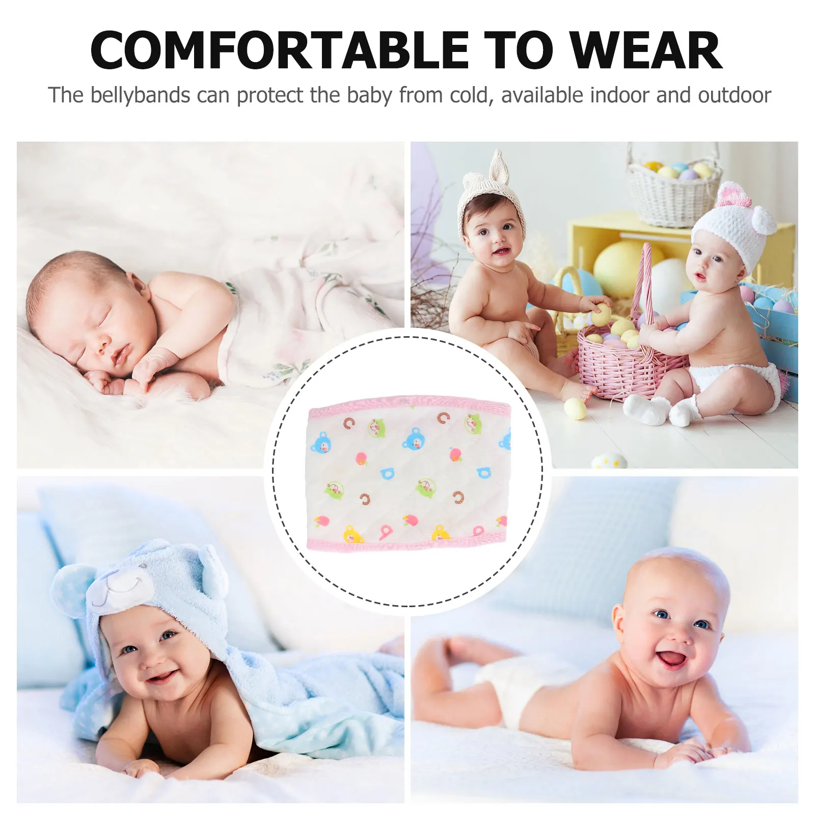 

3 Pcs Newborn Navel Umbilical Cord Belly Belt Soft Belts Pink Ecological Cotton Pregnant Woman