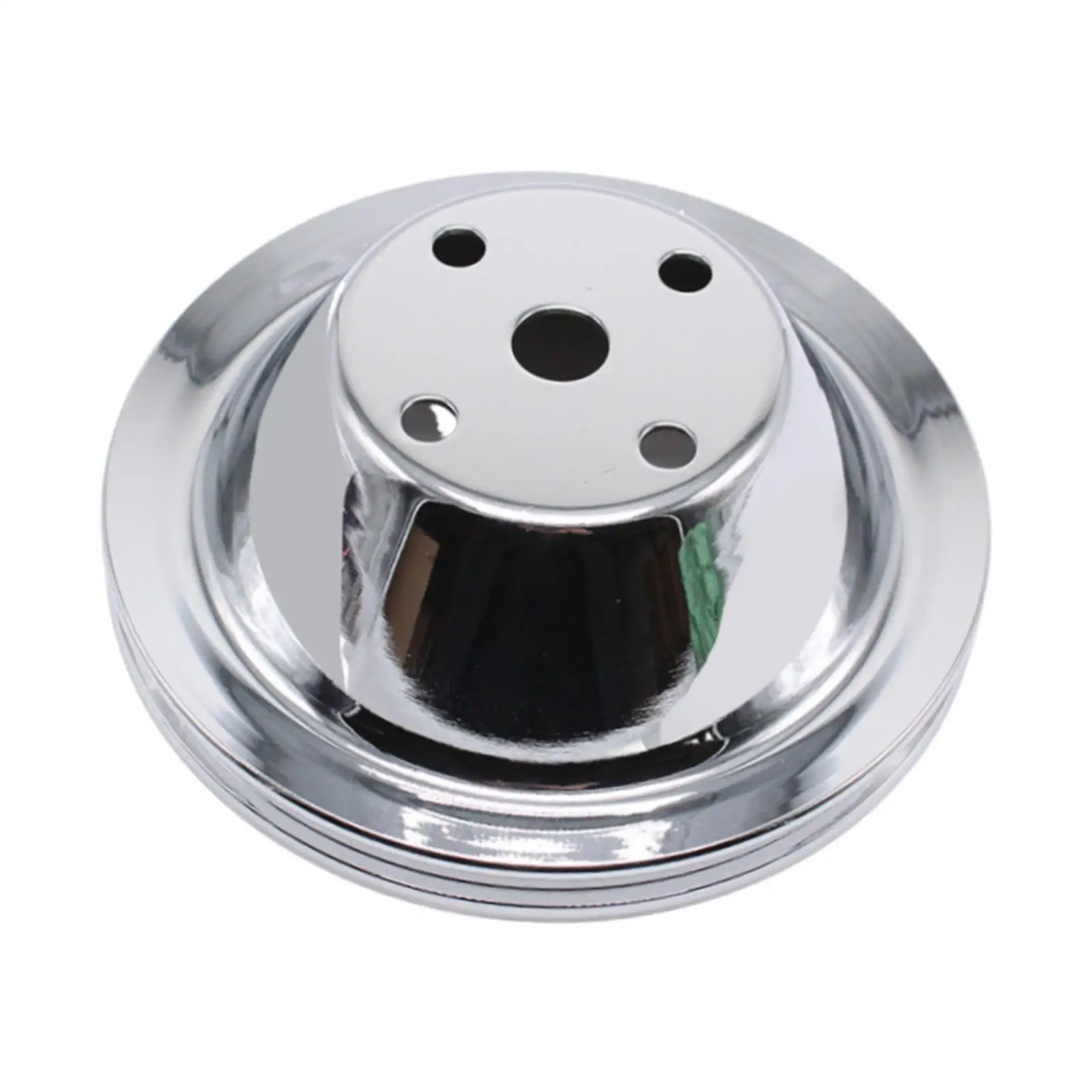 Long Water Pump Pulley Single Groove Metal Easy Installation Directly Replace for Chevy Small Block 283-350 Car Accessories