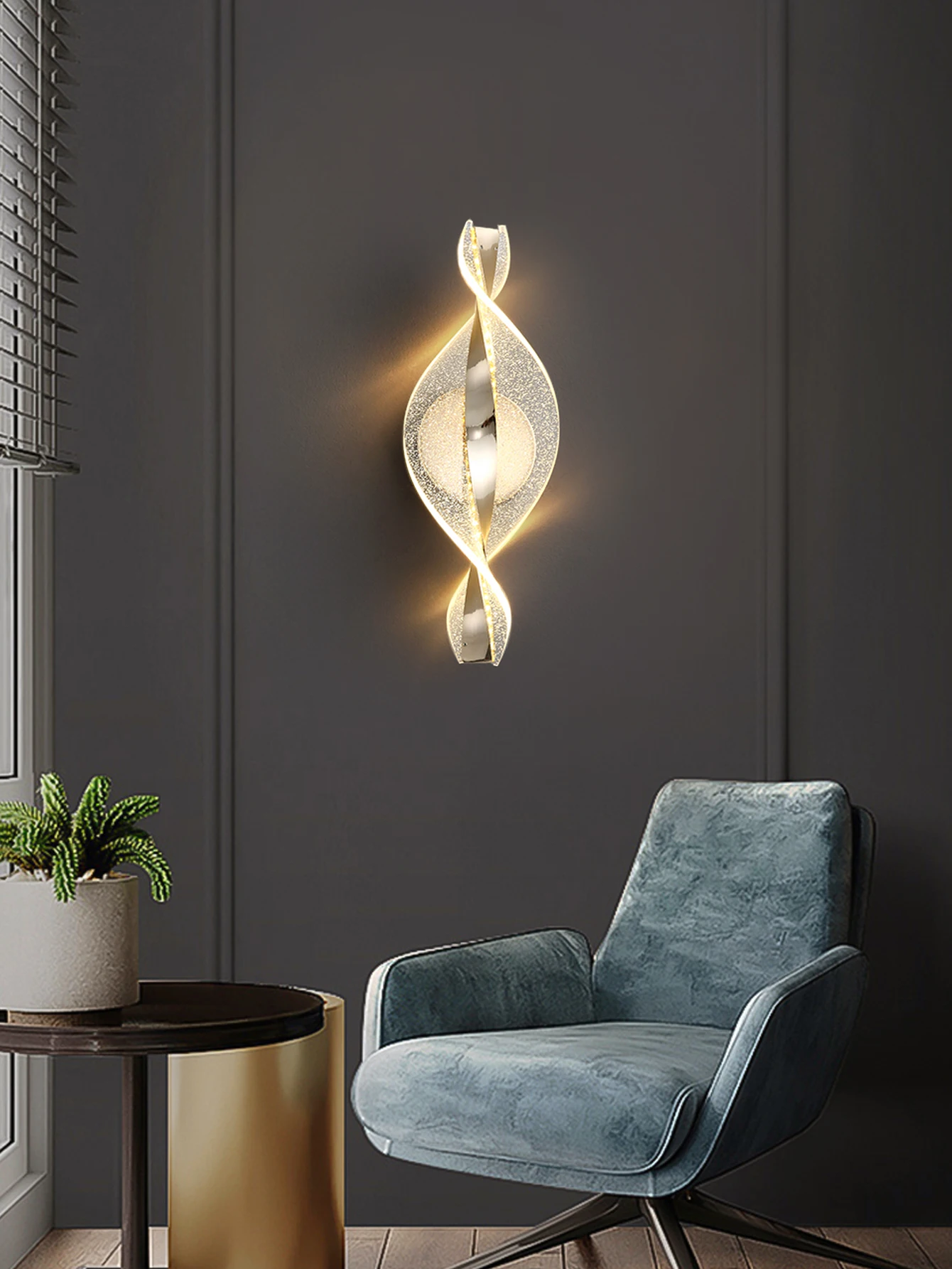1pc/2pc Golden Snowflake, Cloudy Acrylic Wall Sconce for Living Room, Bedroom Home Decor, Modern LED Bedside Wall Sconce