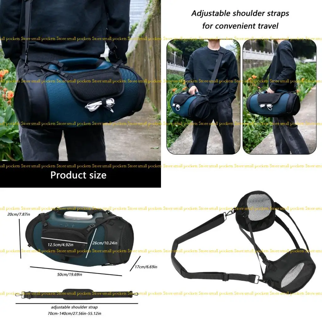 R1WD Portable Sound System Cover With Detachable Shoulder Straps Reinforced Edges And Quick Access Front Pocket