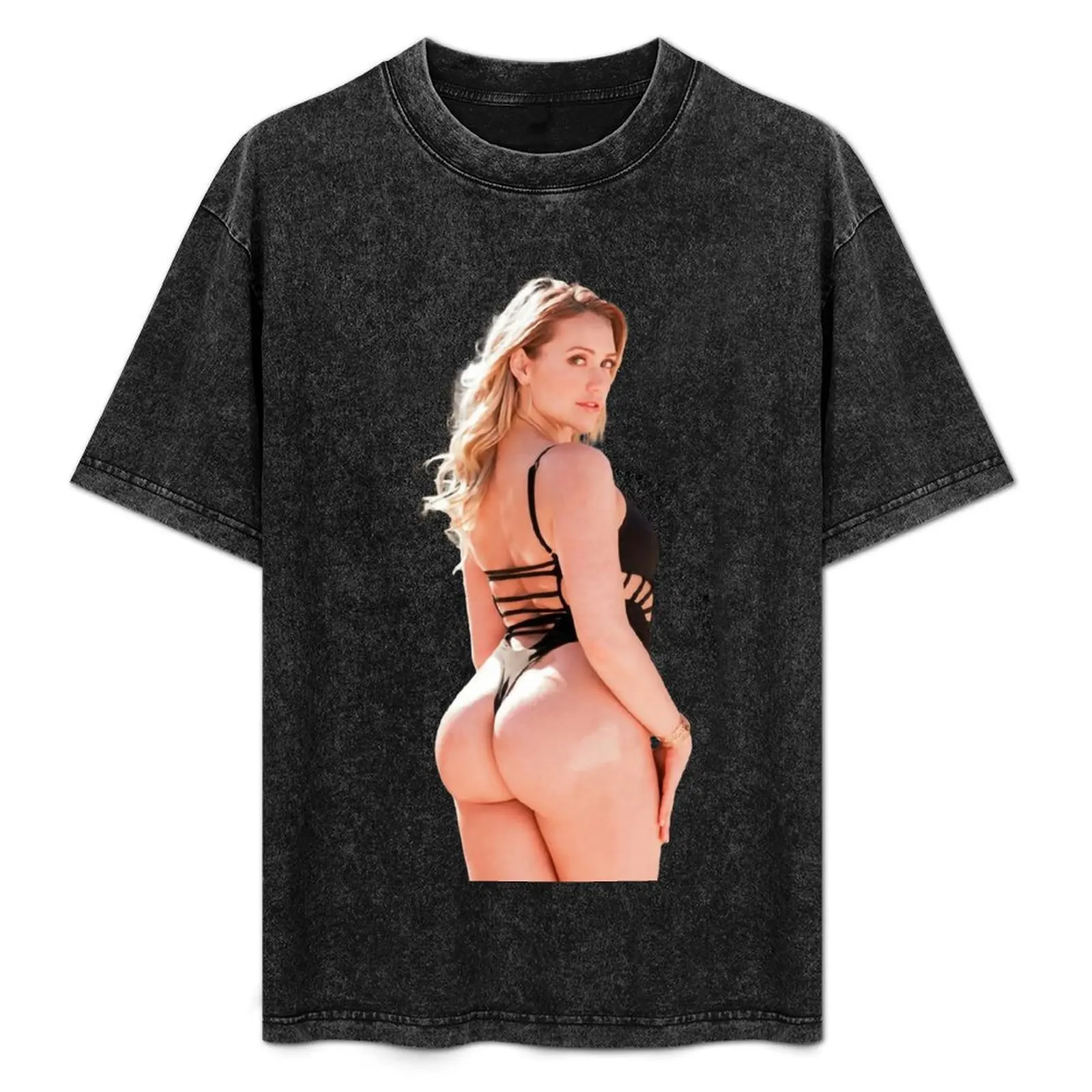 

Mia Malkova looking back T-Shirt Breathable Workout Short Sleeve Top