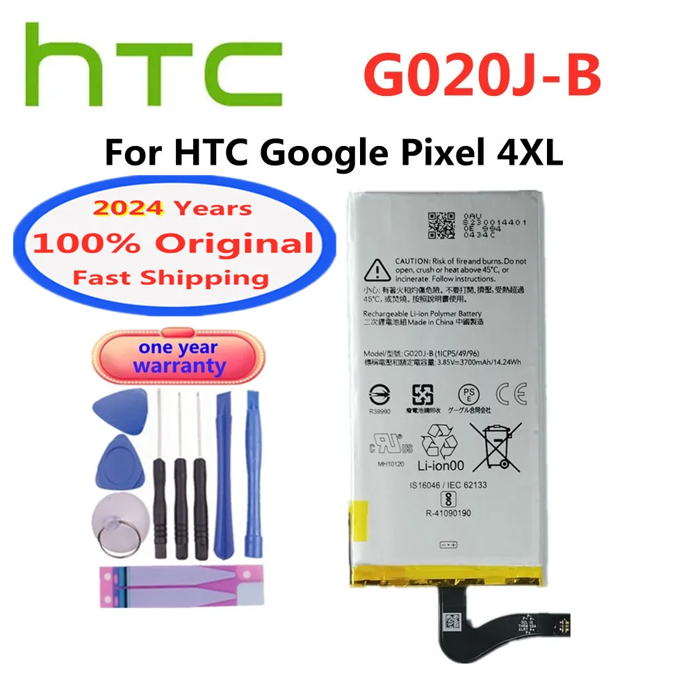 2024 Years G020J-B 100% Original Battery For HTC GOOGLE Pixel 4 XL 4XL Pixel4XL G020J G020B 3700mAh High Quality Phone Battery