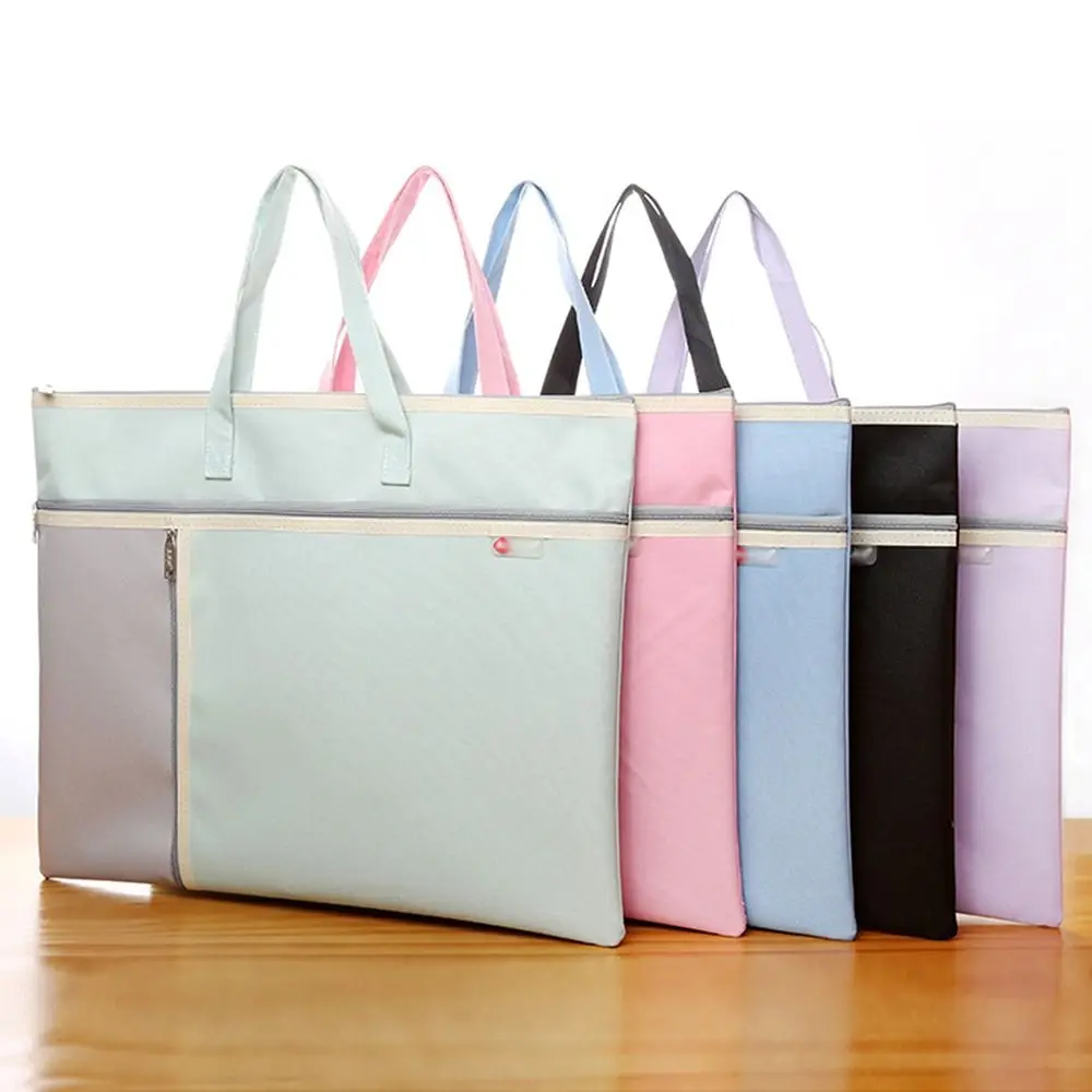 

Portable Book Storage Bag Oxford Cloth Waterproof File Organizer Large Capacity Dustproof Document Storage Bag Travel