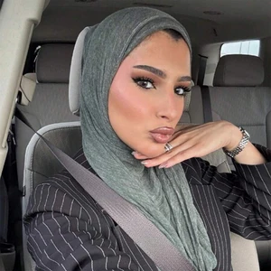 Fashion Crinkle Rayon Hijab Women Muslim Scarf Shawl Wraps Solid Headscarf Wrap Big Size Plain Islamic Turban Headbands Foulard