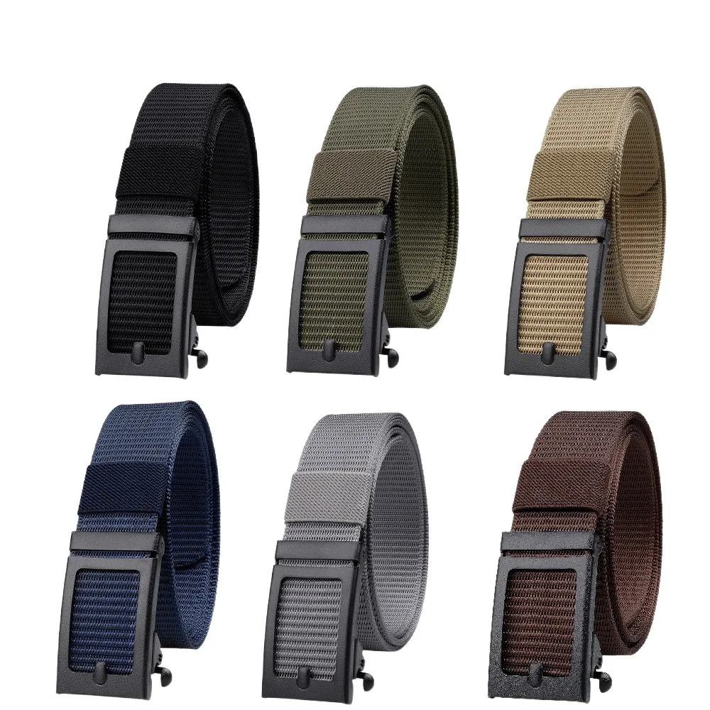 

Trendy Nylon Men Waistbands Canvas Automatic Buckle Canvas Waist Belt Belt Accessories Korean Style Weaving Waist Belt Student