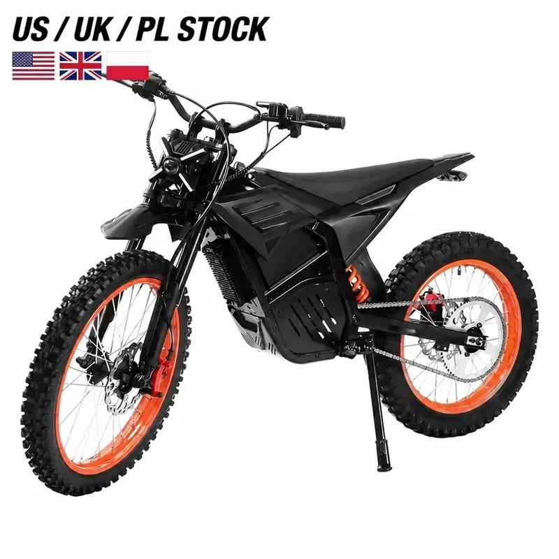 STROVAN 72V 2000W QS Brushless Motor Electric Dirt Bike Gear Box Off Road Electric Motorcycle USA Warehouse Stock