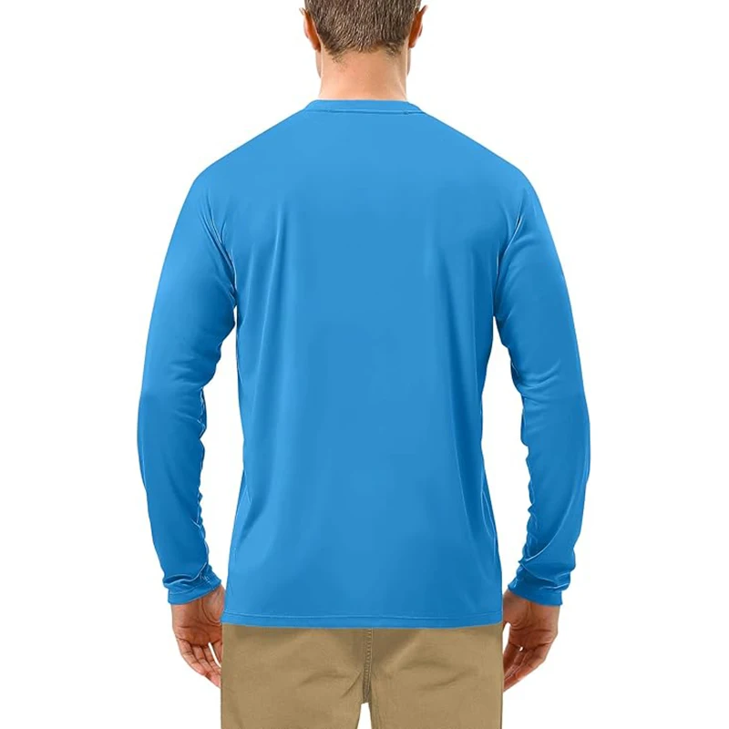 Men's UPF 50+ Rash Guard Shirt Long Sleeve UV Protection Swim Shirt Quick Dry SPF Water Sports Top Fishing Hiking Outdoor