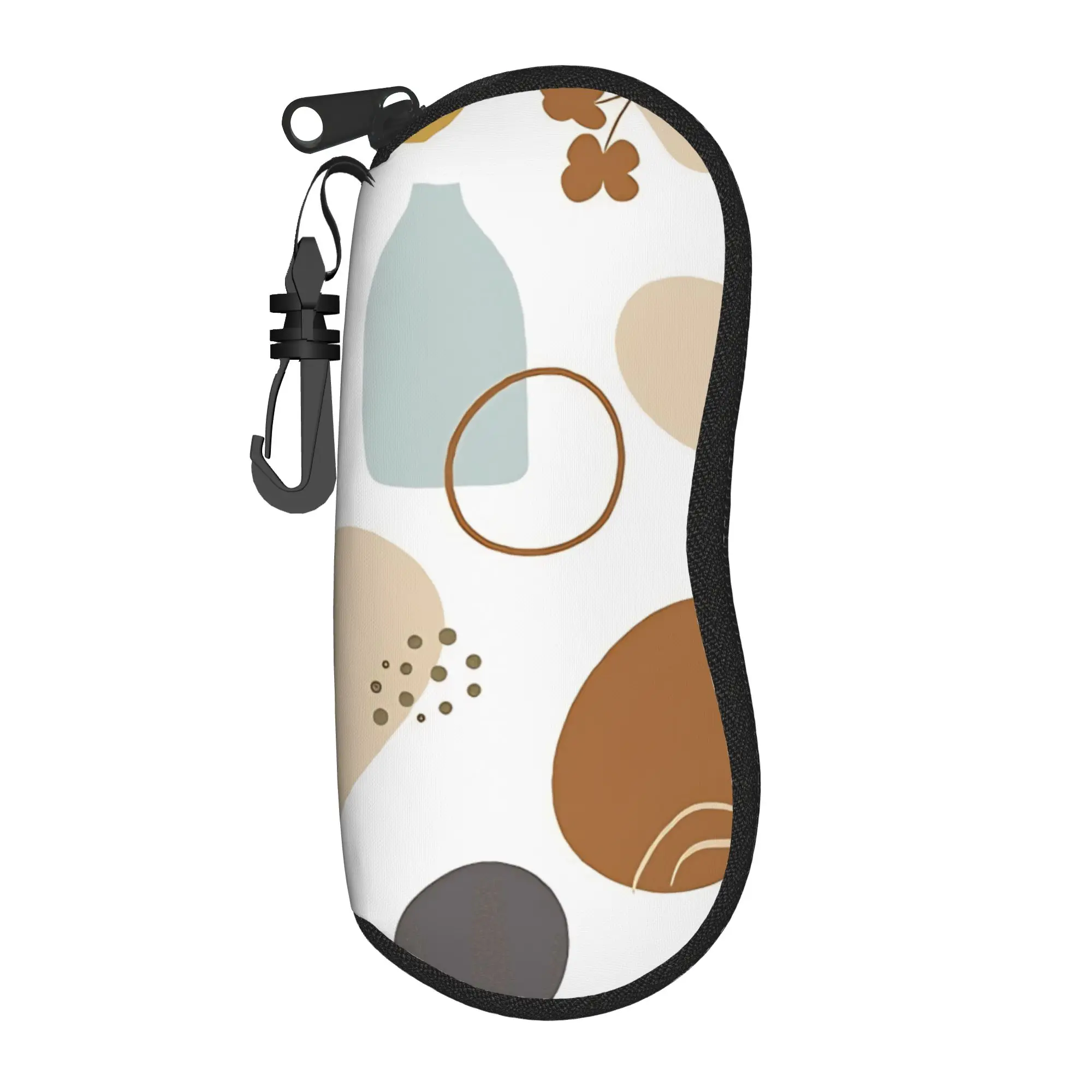 Bohemian  pattern Glasses Case Cover Unisex  Sunglasses Case Trend Key Chain Eyewear Accessory Daily Eyeglass Cases Cover