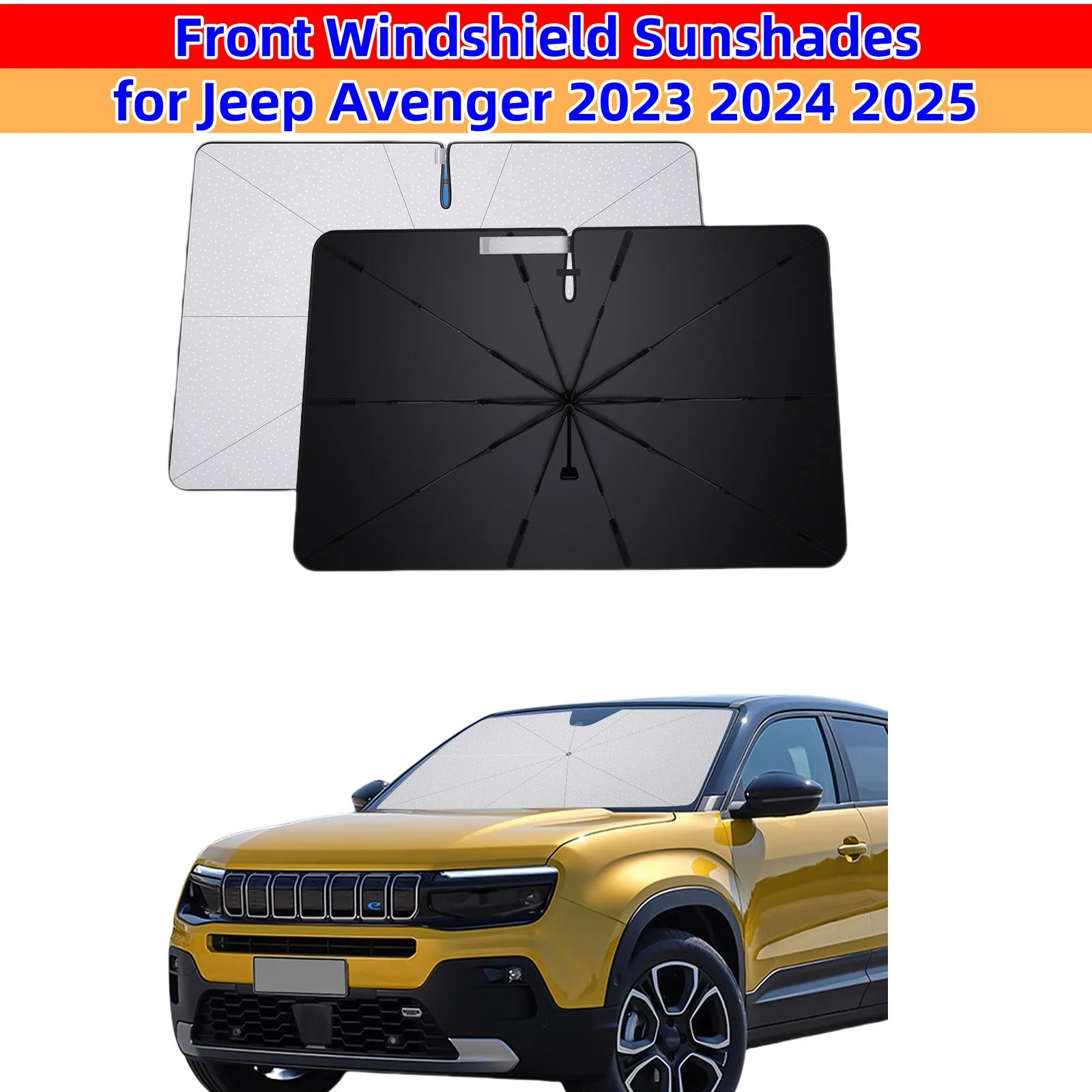 

Солнцезащитные козырьки на лобовое стекло для Jeep Avenger 2023 2024 2025, солнцезащитные козырьки на лобовое стекло автомобиля, солнцезащитный крем на переднее окно, зонтик Jeep Avenger