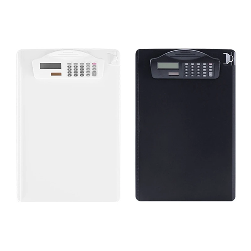 

Plastic Clipboard Strong with Solar Charging Calculator Pen Holder Hangable Clip Board for Business Meeting Hospital