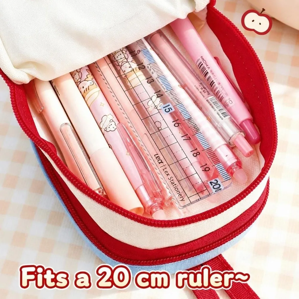 Multifunctional Backpack Shape Pencil Case 6 Layers Large Capacity Pen Bag Portable Stationery Bag Gift
