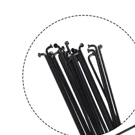 24 Pcs 261MM 270MM 287MM MTB Bike Steel Spokes Nipples Outdoor Cycling Accessories Practical High Quality Steel Black