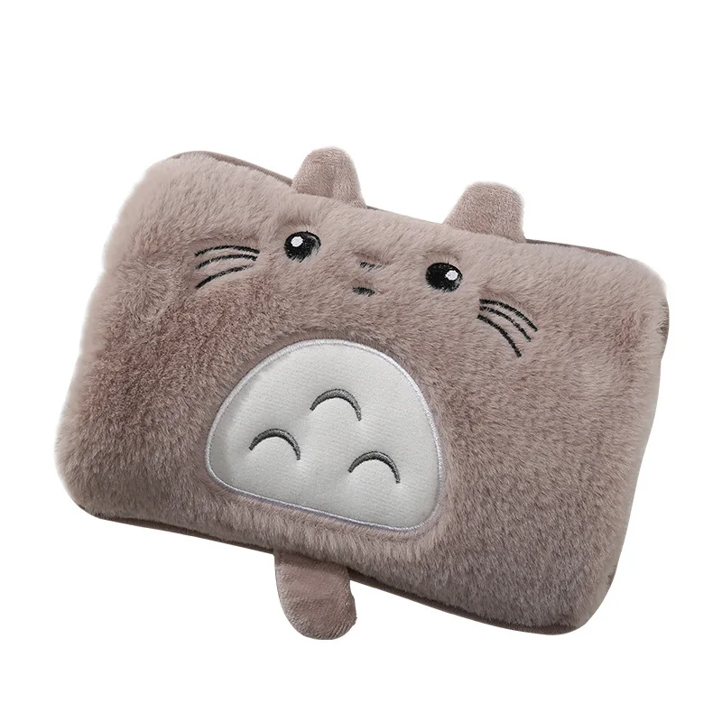 Imitation Rabbit Hair Hand Warmers, Cartoon Water Filling, Hot-Water Bag, Explosion-Proof, Rechargeable Hot Water Bottles, Soft