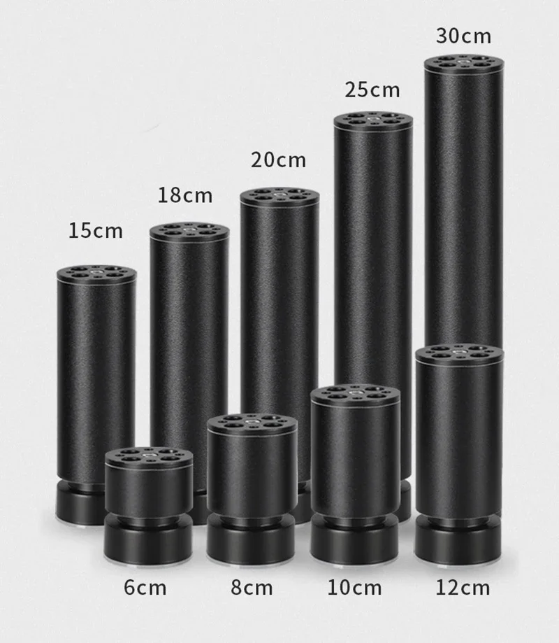 4Pcs Aluminum Alloy Adjustable Furniture Legs 6-30CM Support Feet for Sofa Coffee Table TV Cabinet - Bathroom Cabinet Feet