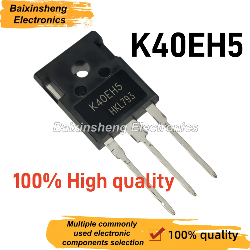 10PCS New K40EH5 IKW40N65H5 TO-247 N Channel IGBT Transistor 650V 40A Power Switch Tube With Freewheeling Diode