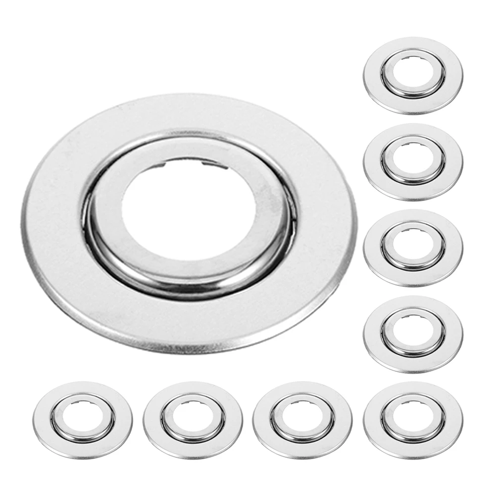 

10pcs Stainless Steel Fire Cover Plate Adjustable Recessed Ceiling Trim Sprinkler Wall Flange Pipe Cover For