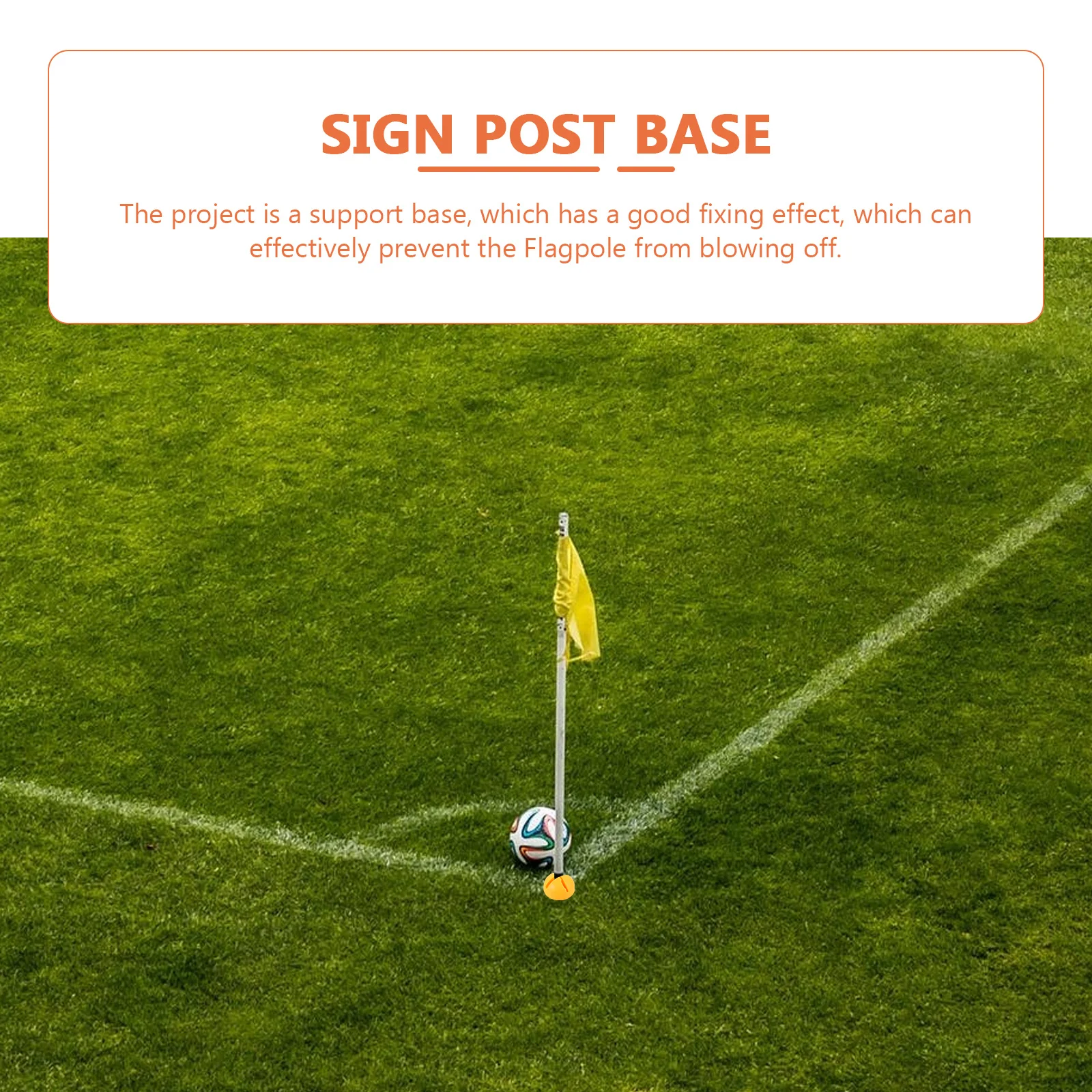 قاعدة حقن المياه لكرة القدم كرة القدم ركن سارية العلم حامل دائم في الهواء الطلق علامة القطب المعدات التبعي