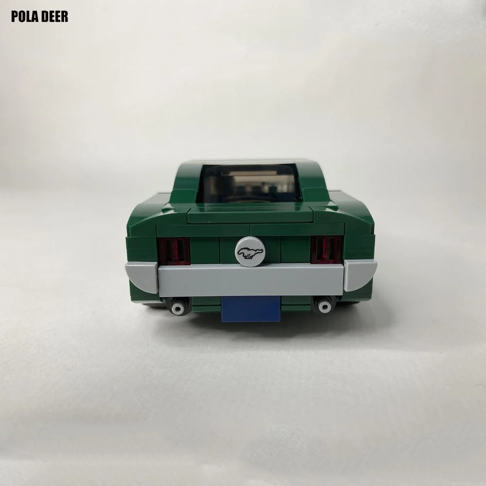 Poladeer 288 Pcs GT 1968 Fastback Sports Car Small Particles Assembly Building Blocks Puzzle Model Collection Toy Holiday Gift