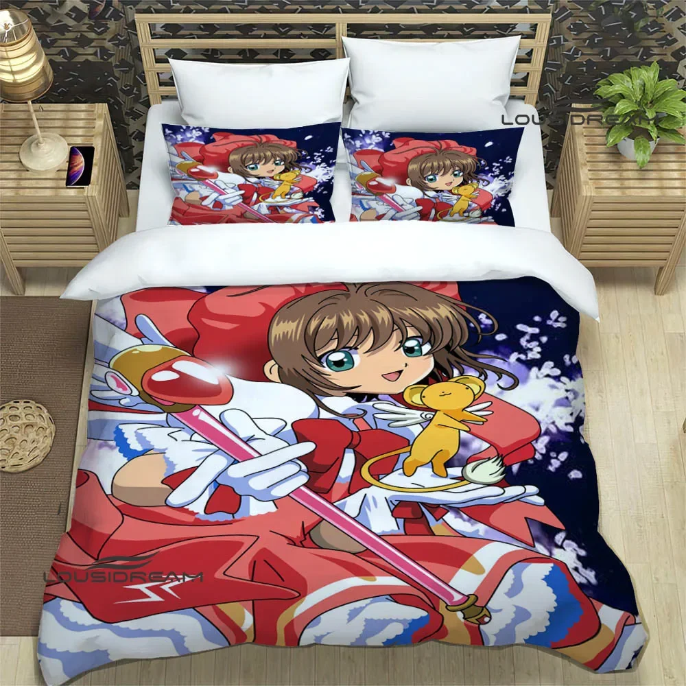 Card Captor Sakura print Bedding Sets exquisite bed supplies set duvet cover bed comforter set bedding set luxury birthday gift