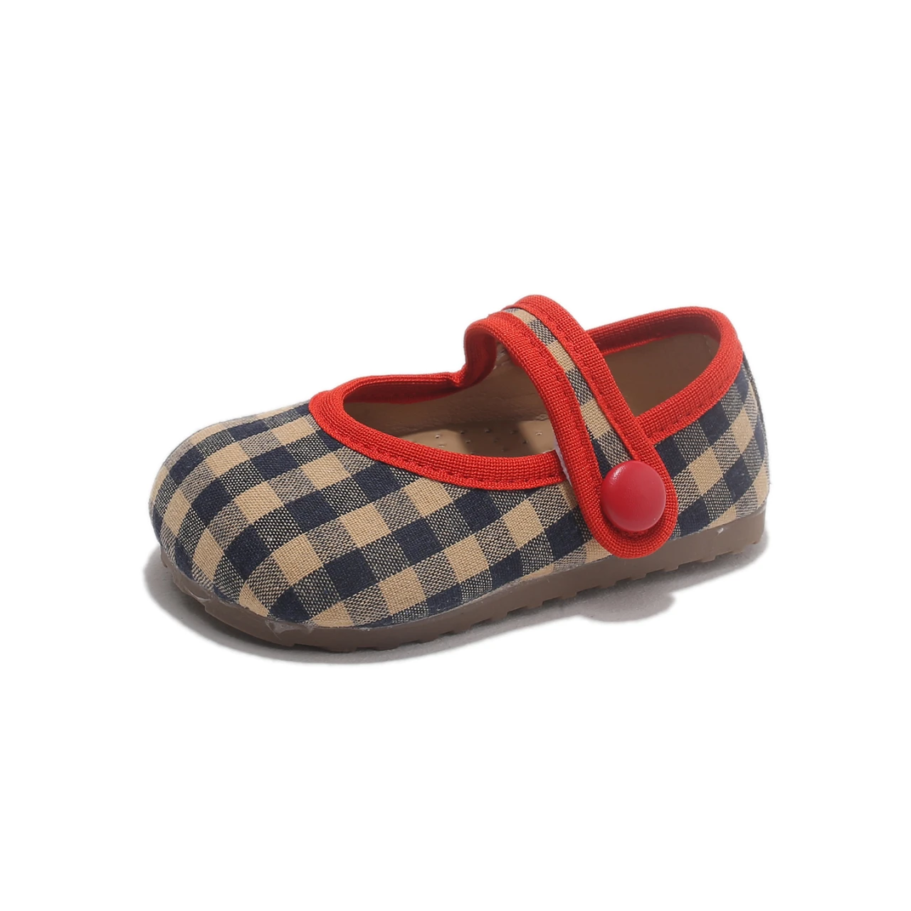Kid's Gingham Mary Janes Fall 2026 Girl's Soft Sole Flats With Check Bow Baby School & Party Princess Shoes For Little Kids